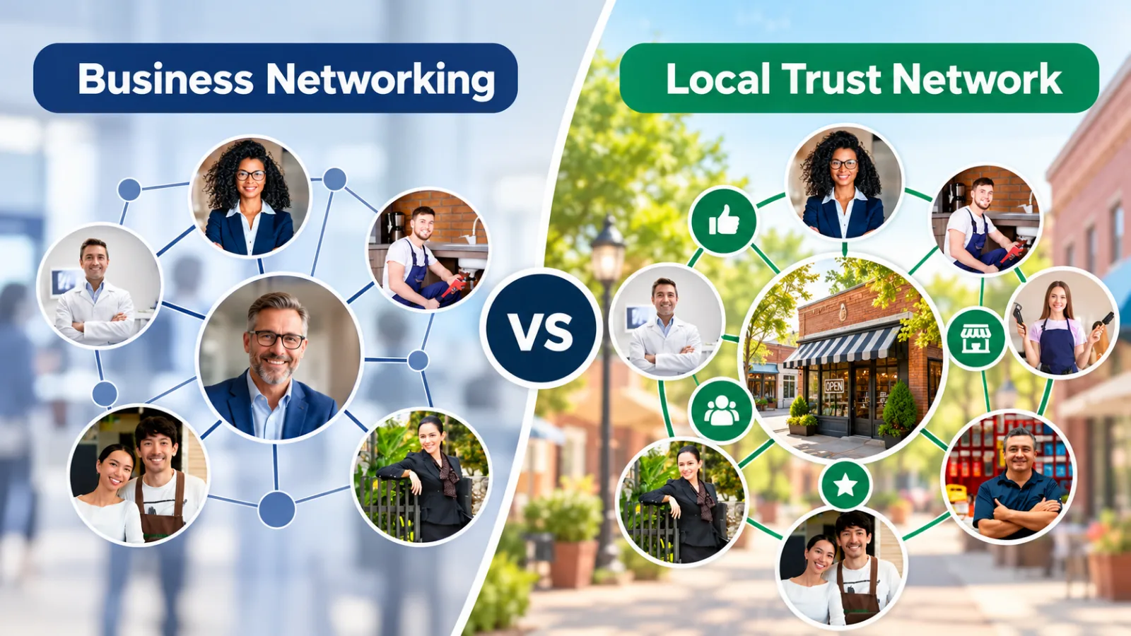 Alignable business networking vs WhirLocal Trust Network™