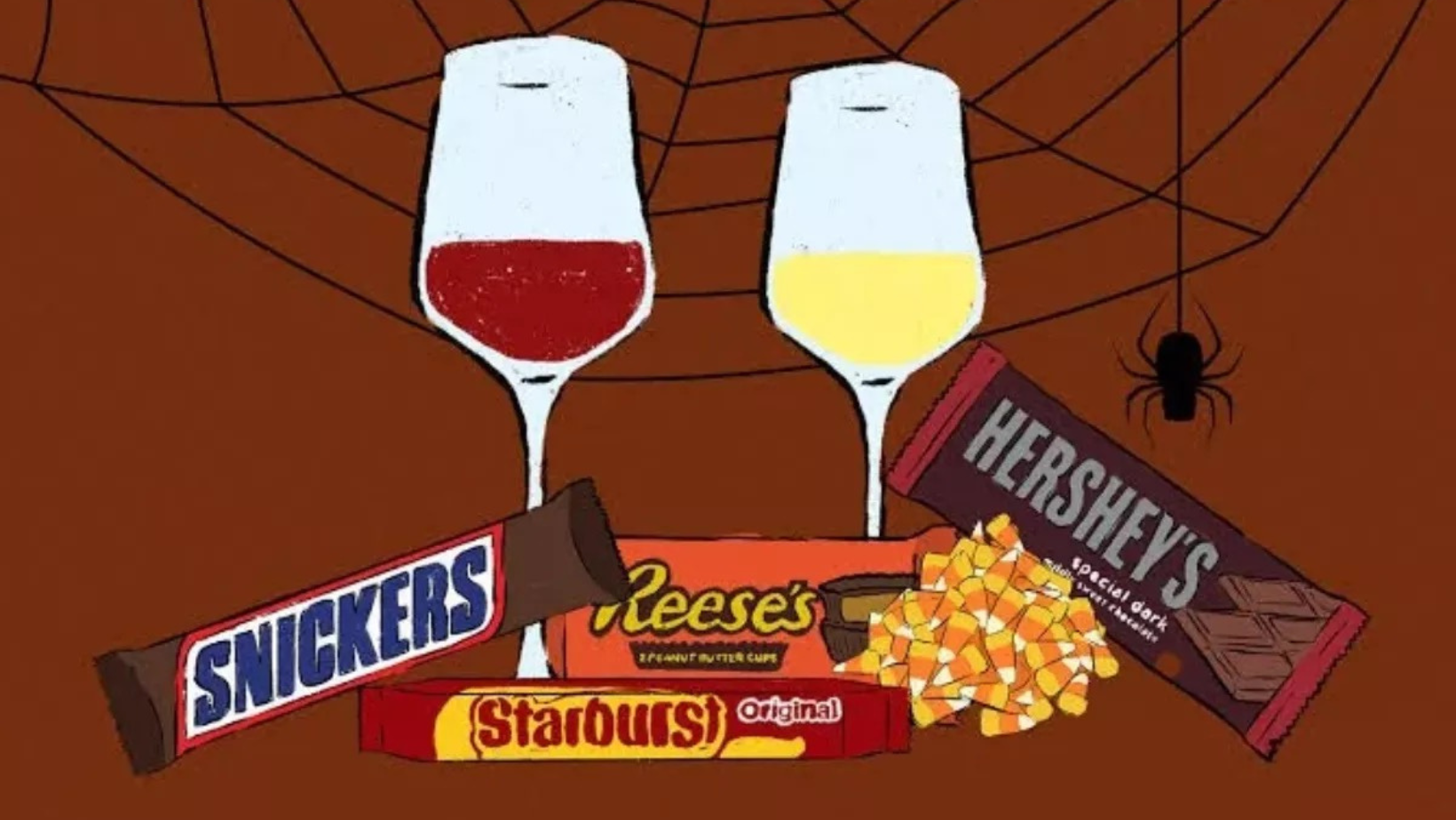 wine and candy