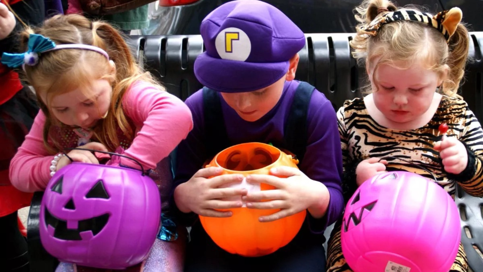kids dressed up for Halloween