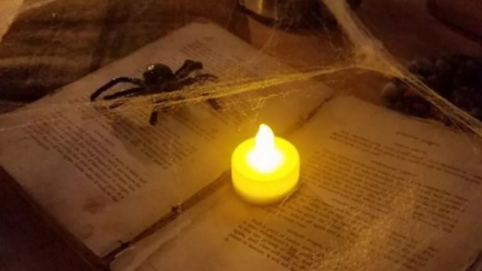 spider and candle
